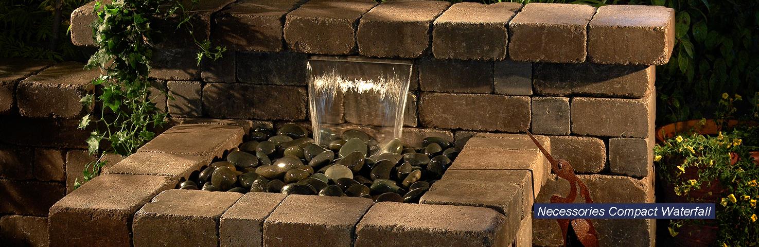Necessories Waterfall Kits Outdoor Solutions Lps - Retaining Wall Waterfall Kit